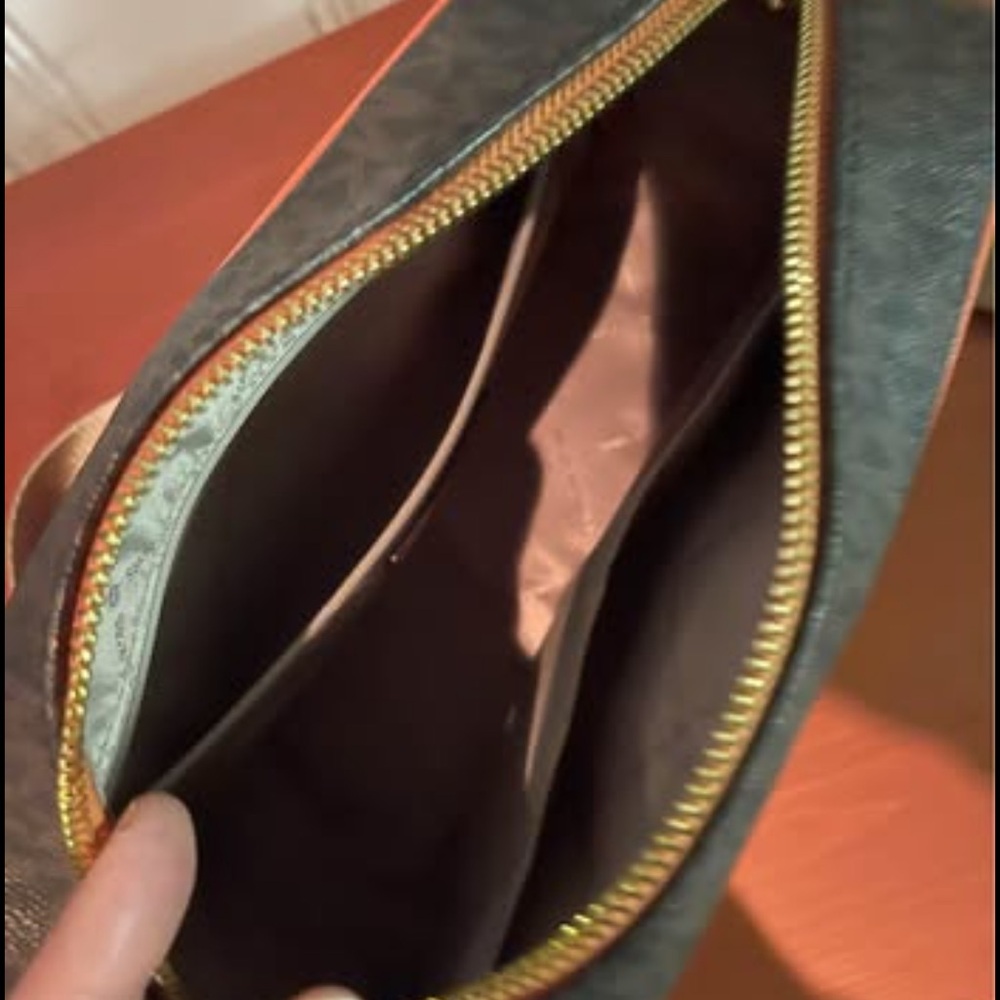 Michael Kors Kenly Crossbody Bag in Brown and Orange - Picture 3 of 3